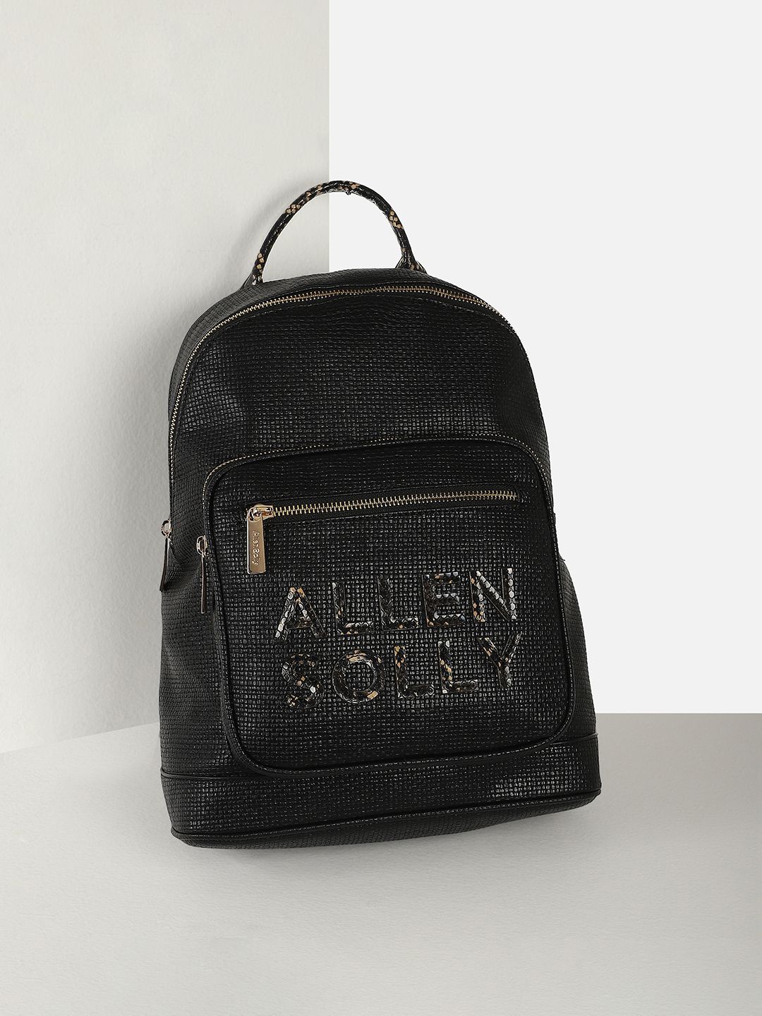 

Allen Solly Woman Typography Backpack, Black