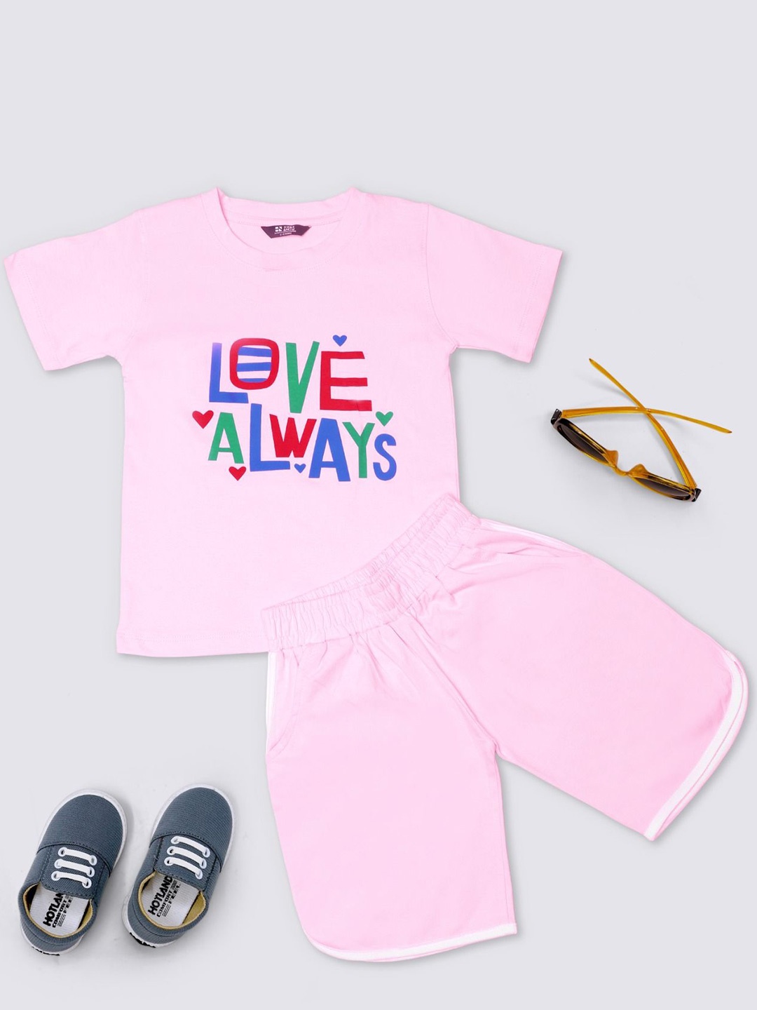 

HERE&NOW Girls T-shirt with Shorts, Pink