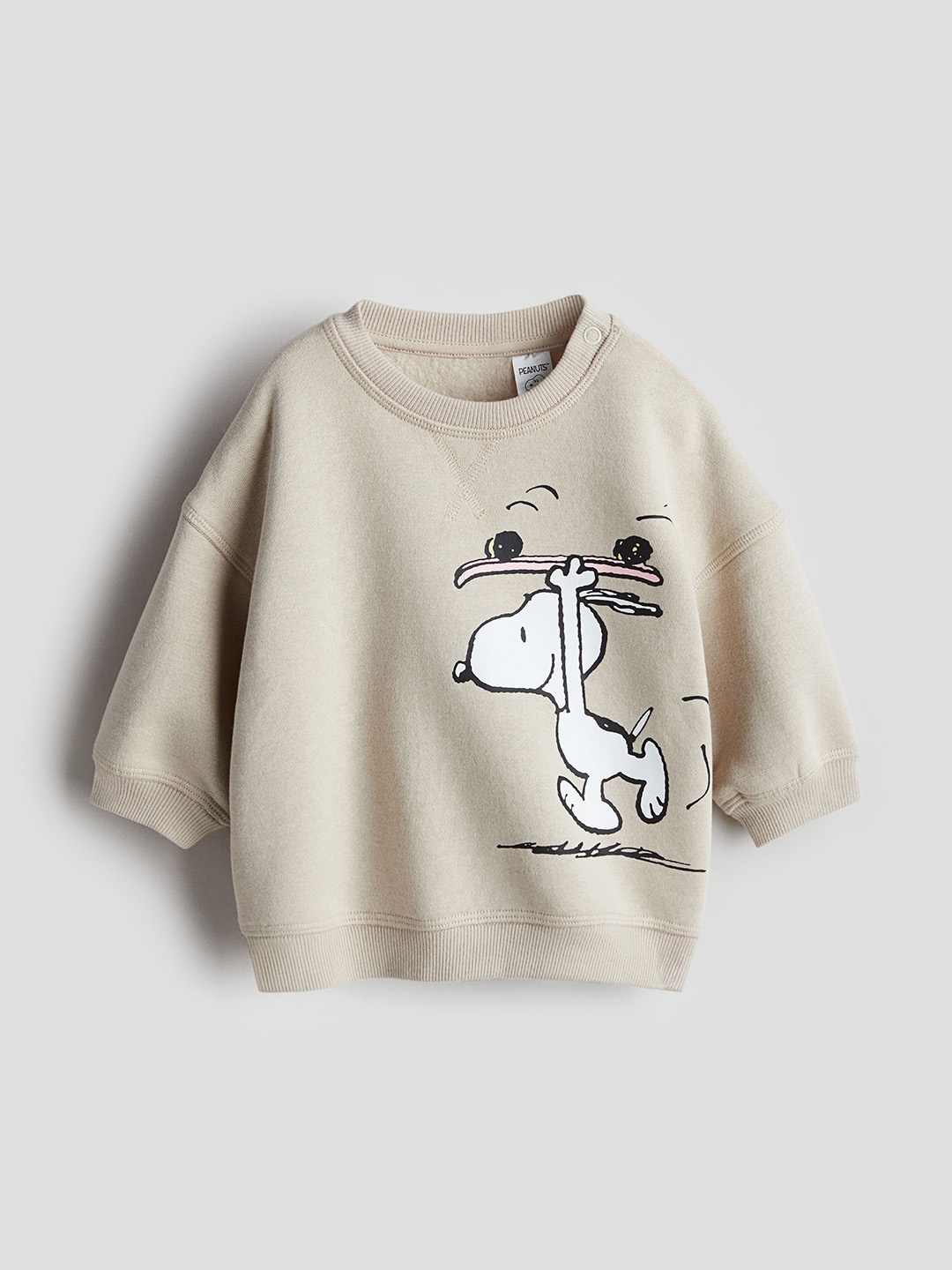 

H&M Girls Crew-neck Sweatshirt, Beige