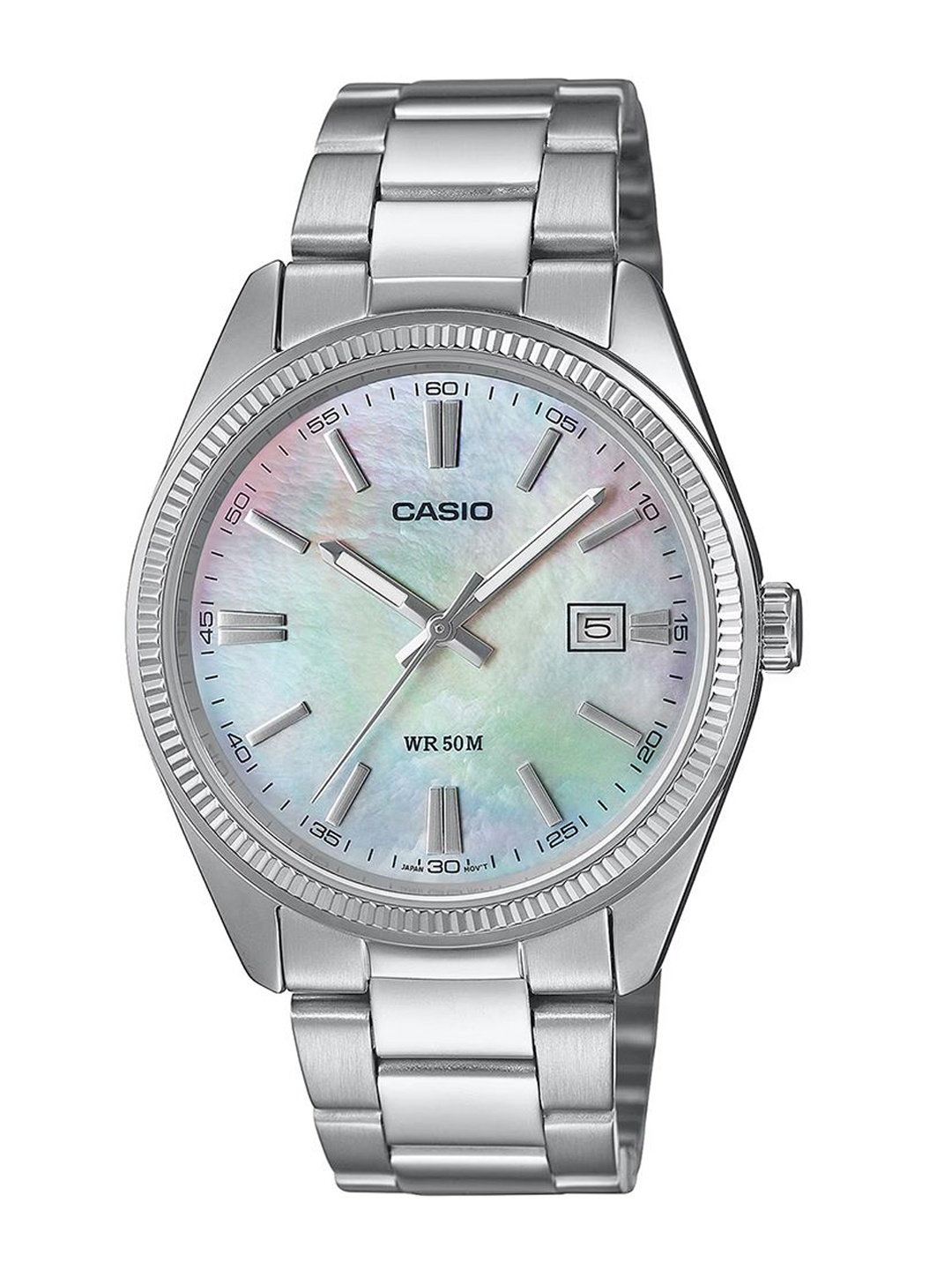 

CASIO Men Dial & Stainless Steel Cuff Straps Analogue Watch A2344, White