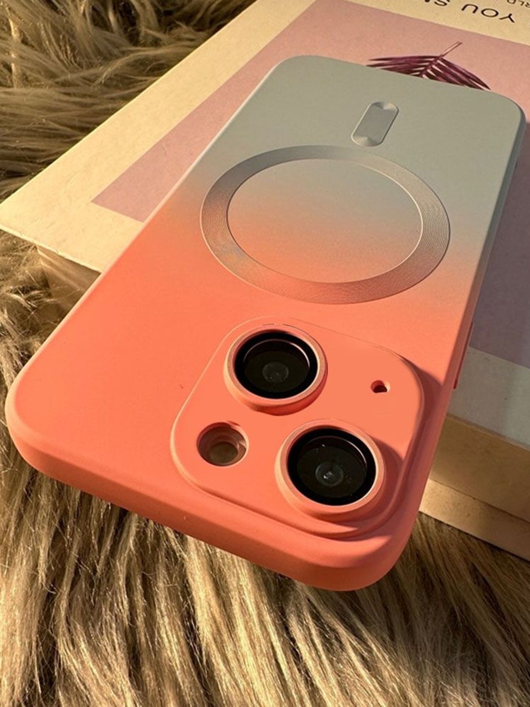 

Luxury Kase Solid Printed iPhone 14 Back Case Mobile Accessories, Orange
