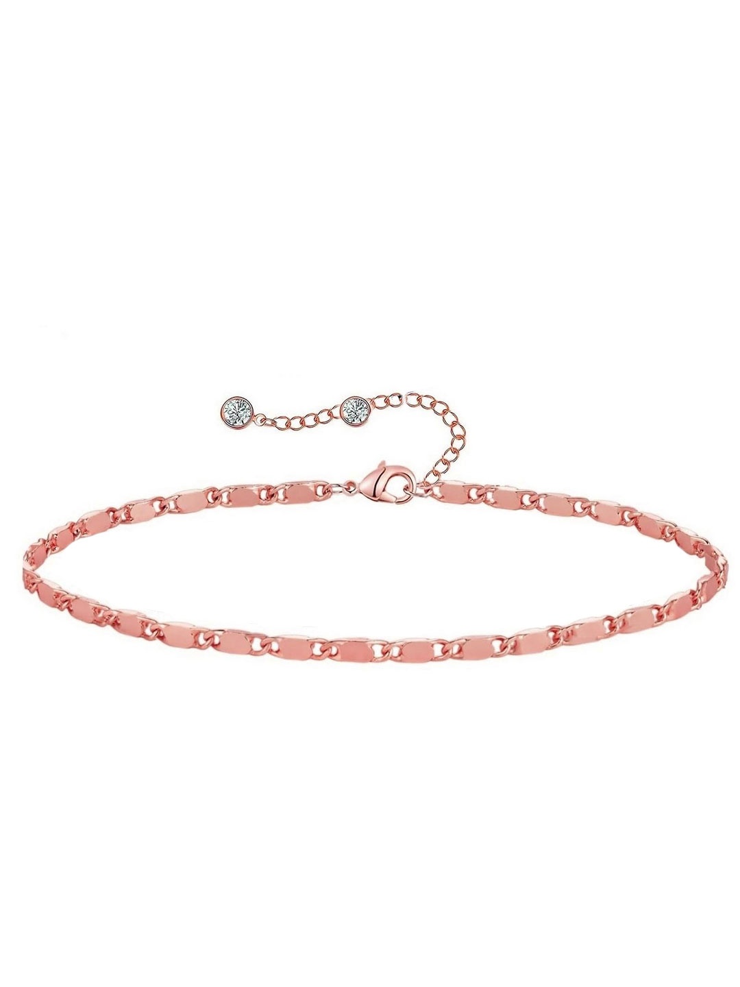 

VAMA Rose Gold Plated Layered Chain Ankle Anklet Bracelet Jewellery Anklets