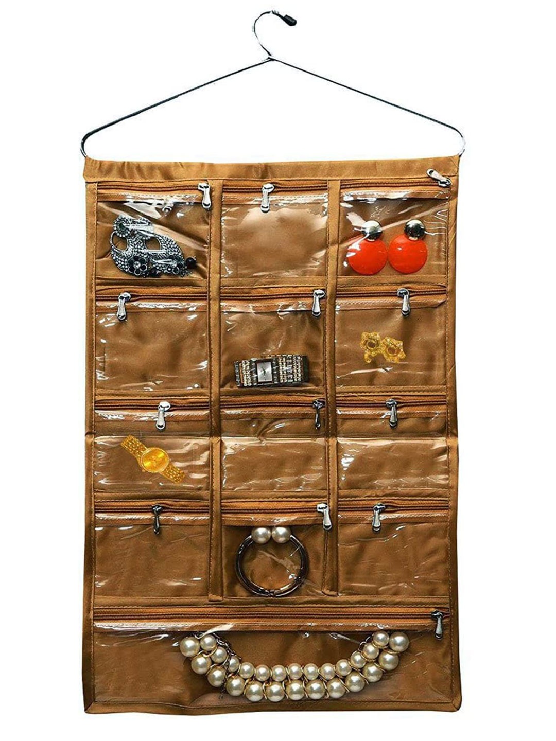 

Kuber Industries Gold-Toned Set of 1 Regular Jewellery Organiser Organisers