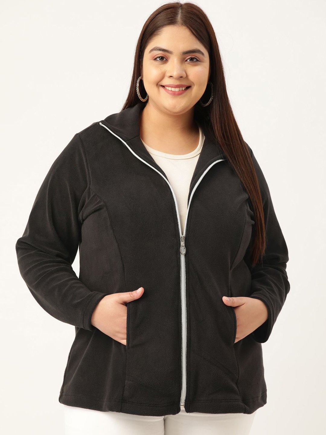 

theRebelinme Women Open Front Jacket, Black
