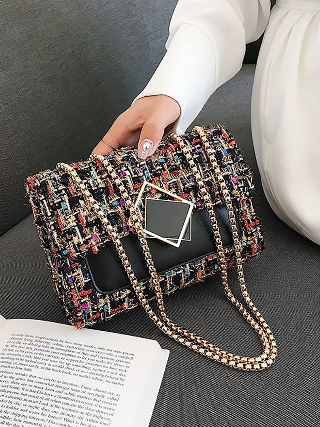 

StyleCast x Revolte PU Swagger Sling Bag, Multi