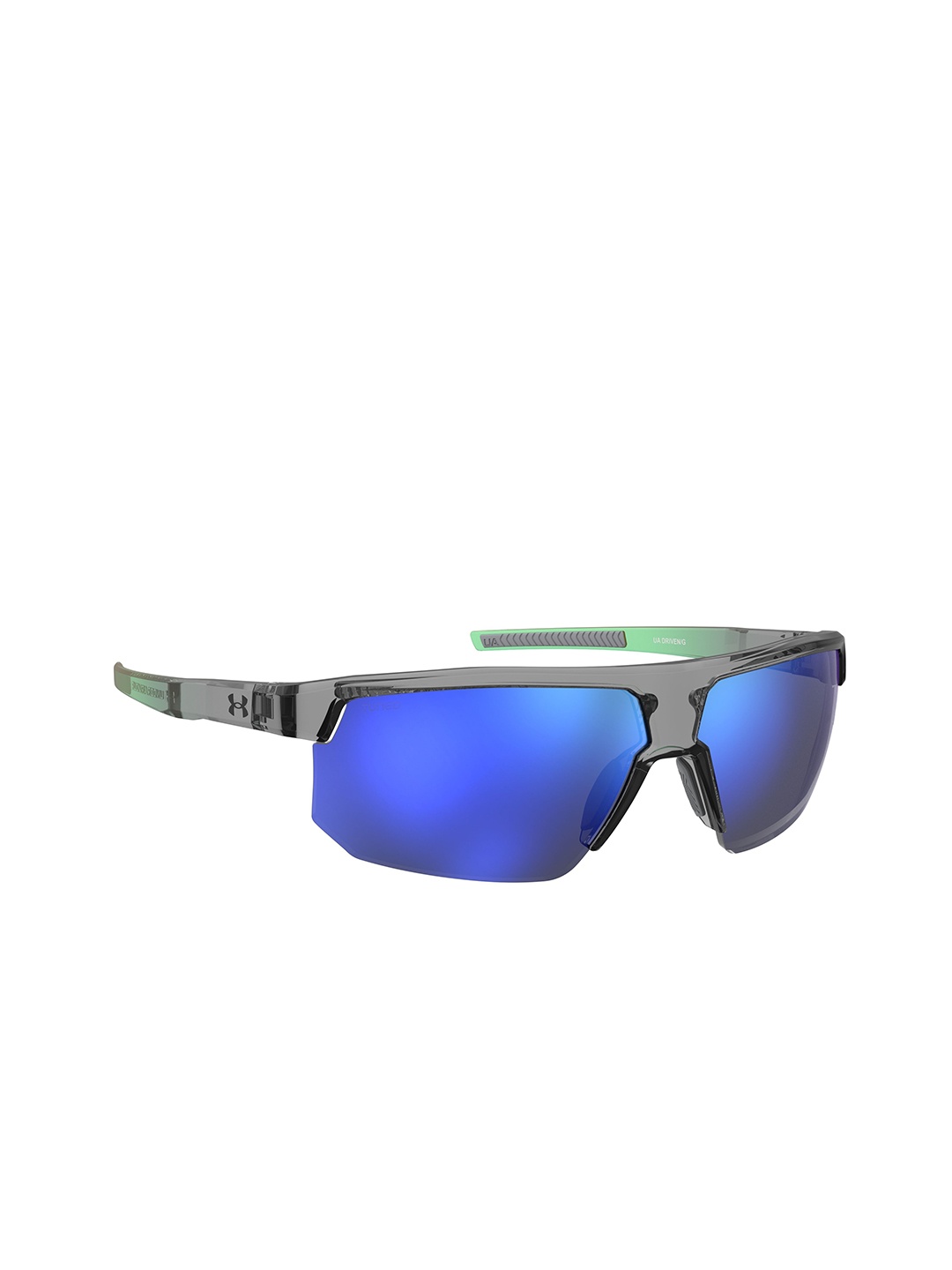 

UNDER ARMOUR Men Rectangle Half Rim UV Protected Sunglass 2066273U571Z0, Blue