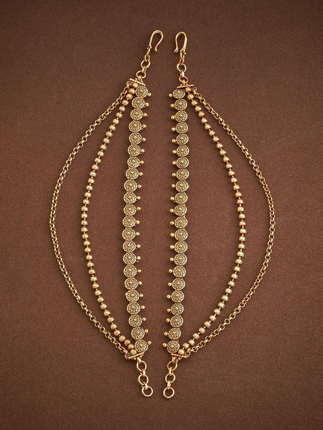 

Kushal's Fashion Jewellery Gold Plated Ethnic Antique Matil