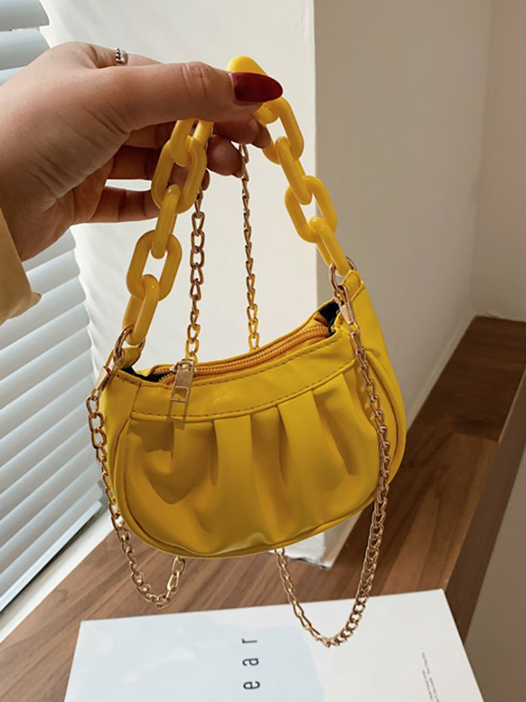

StyleCast x Revolte PU Swagger Hobo Bag, Yellow