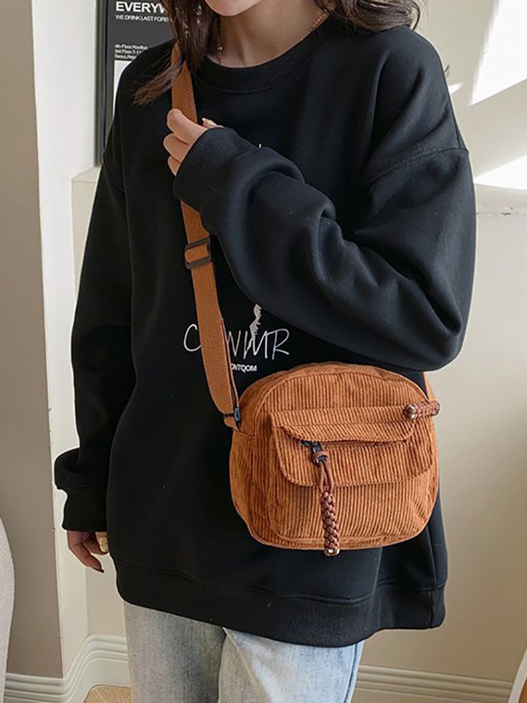 

StyleCast x Revolte Bowling Sling Bag, Brown