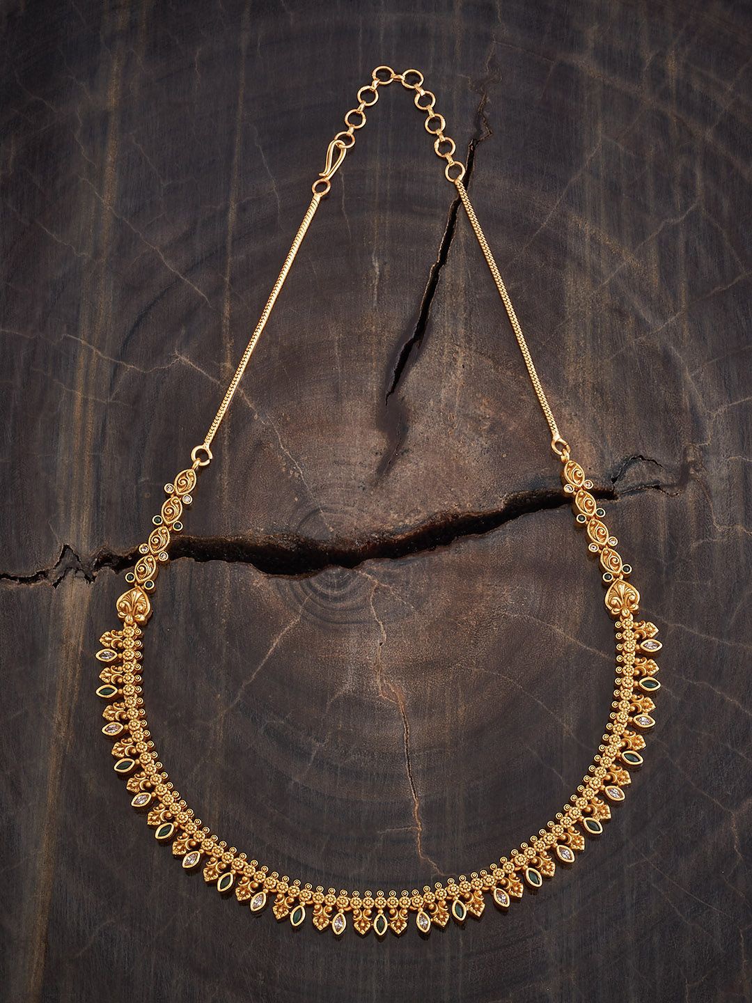 

Kushal's Fashion Jewellery Gold-Plated Antique Necklace