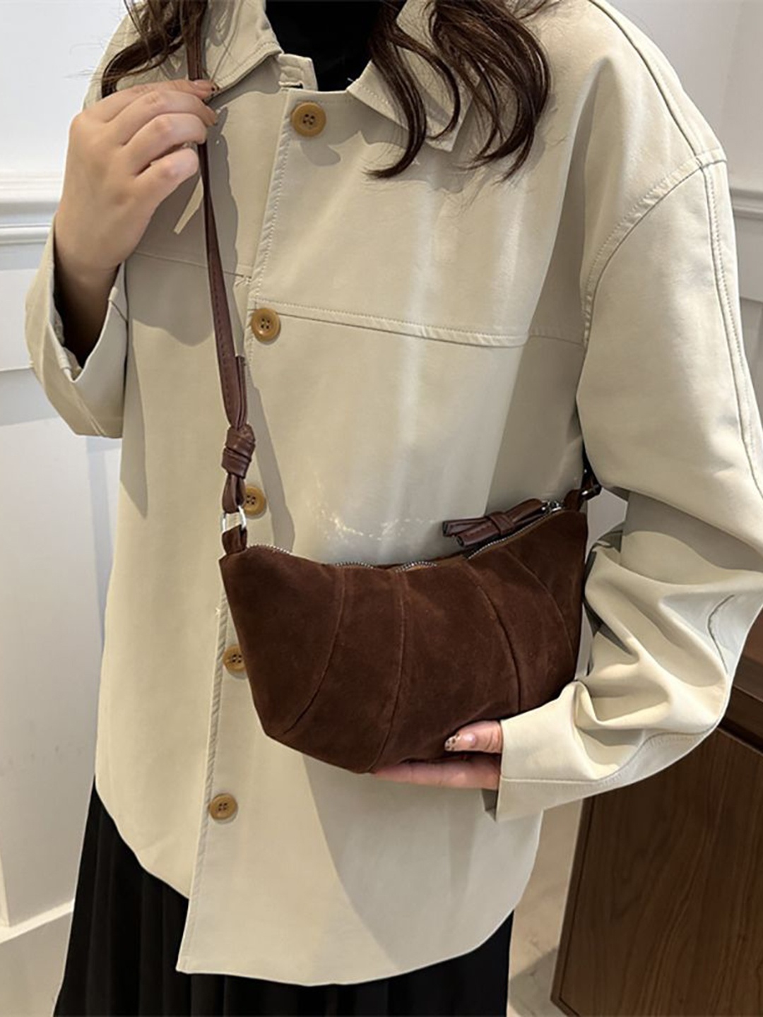 

StyleCast x Revolte Hobo Bag, Coffee brown