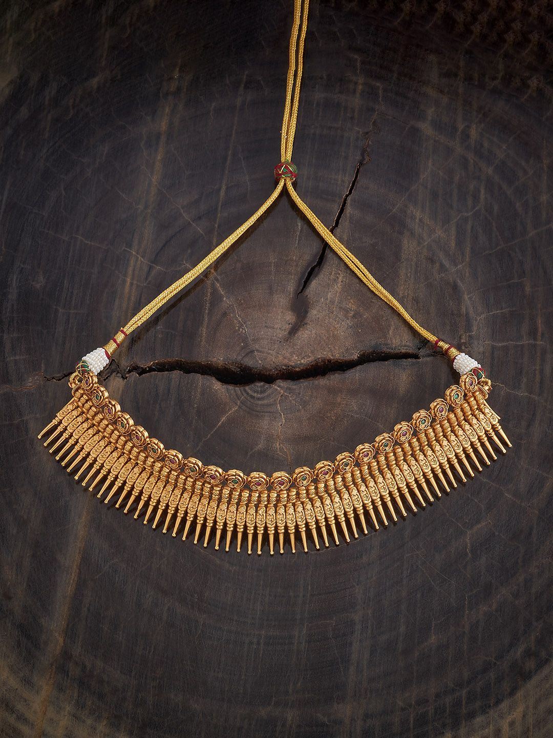 

Kushal's Fashion Jewellery Gold-Plated Antique Necklace