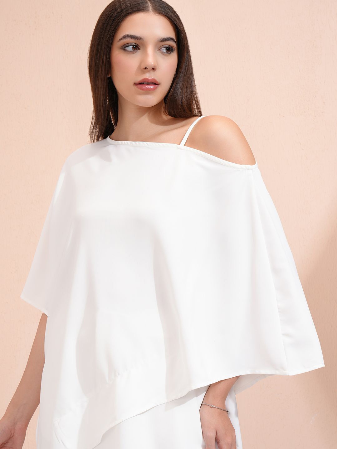 

Tokyo Talkies Women Cold Shoulder Sleeves Top, White