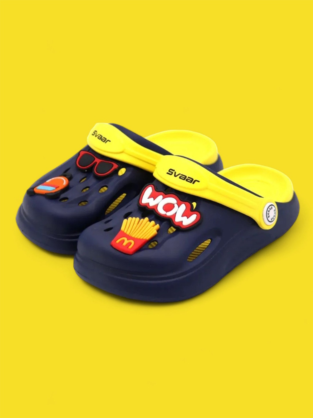 

Svaar Kids Colourblocked Clogs, Navy blue