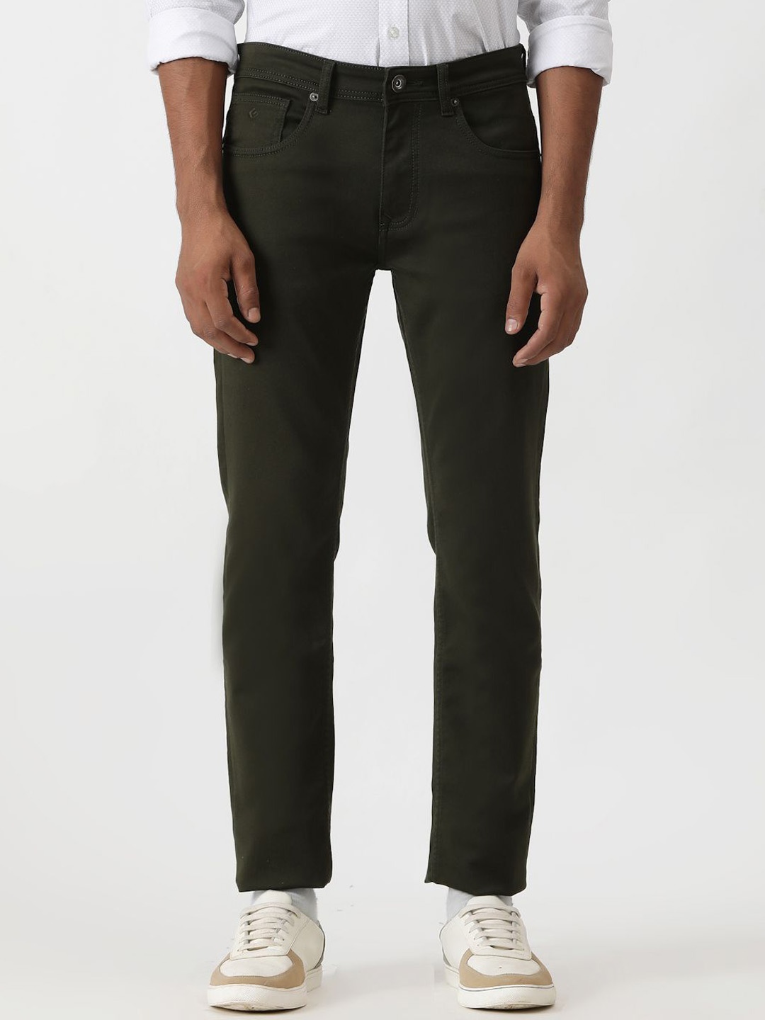 

Greenfibre Men Mid-Rise Slim Fit Jeans, Olive