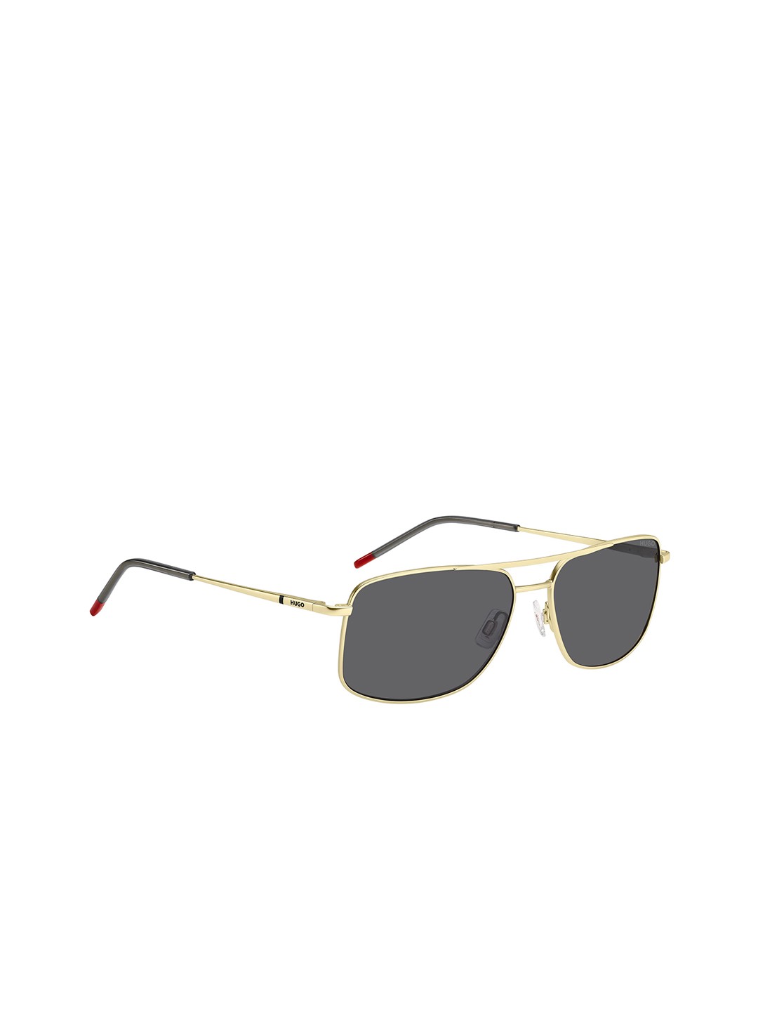 

HUGO Men Square Sunglasses with UV Protected Lens 2069992F759IR, Grey