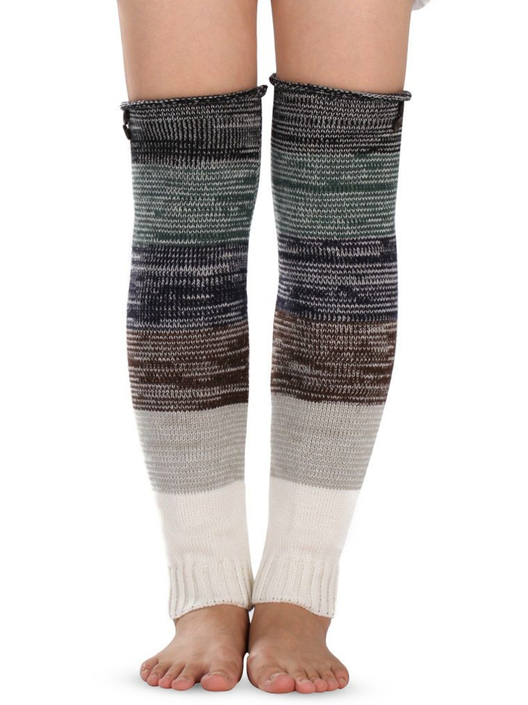 

Alexvyan Women Above Knee Length Socks, Brown