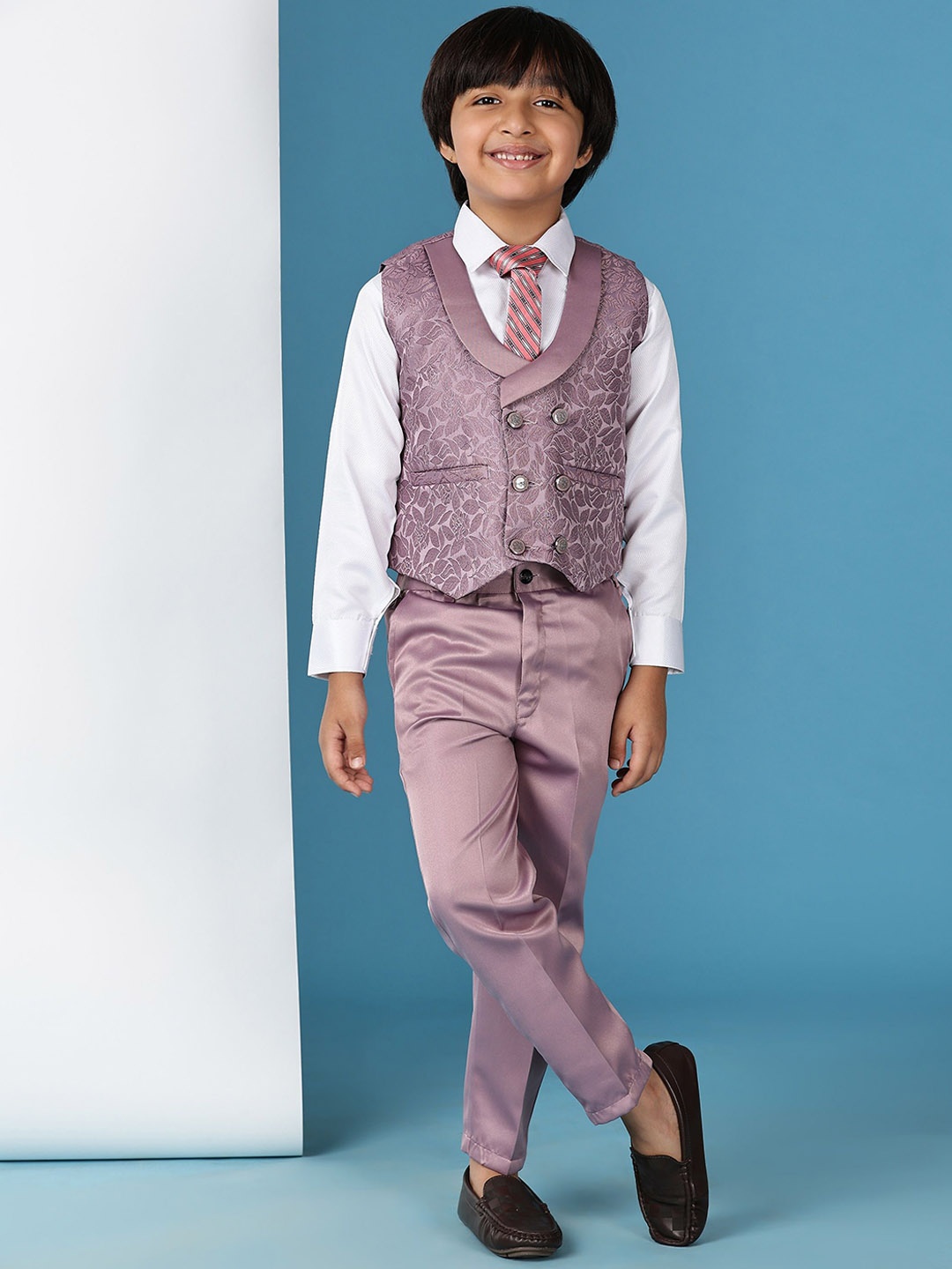 

Pro-Ethic STYLE DEVELOPER Boys Self-Designed Cotton 3 Piece Suits, Pink
