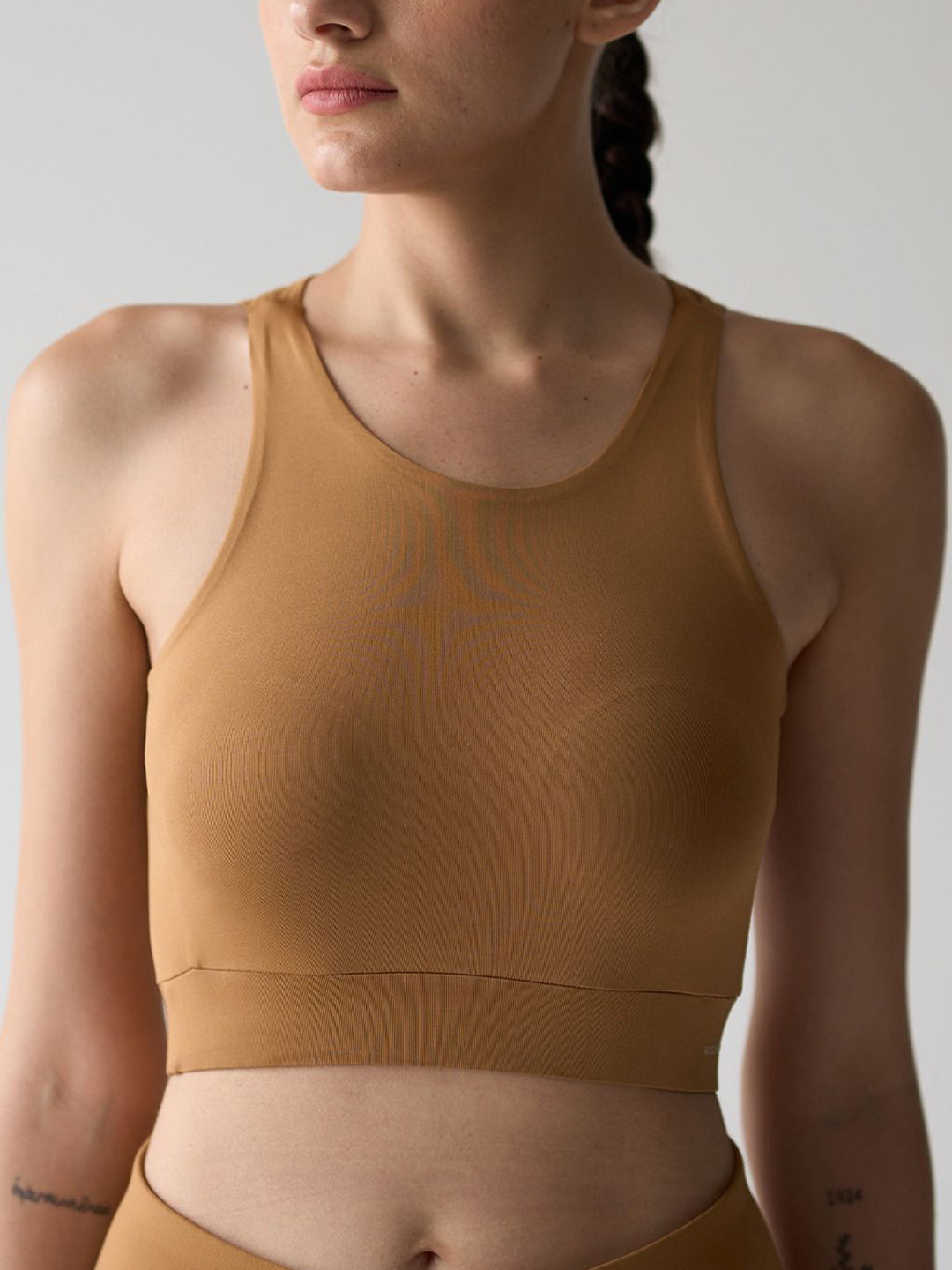 

WiseLife Women Full Coverage Sports Bra, Brown