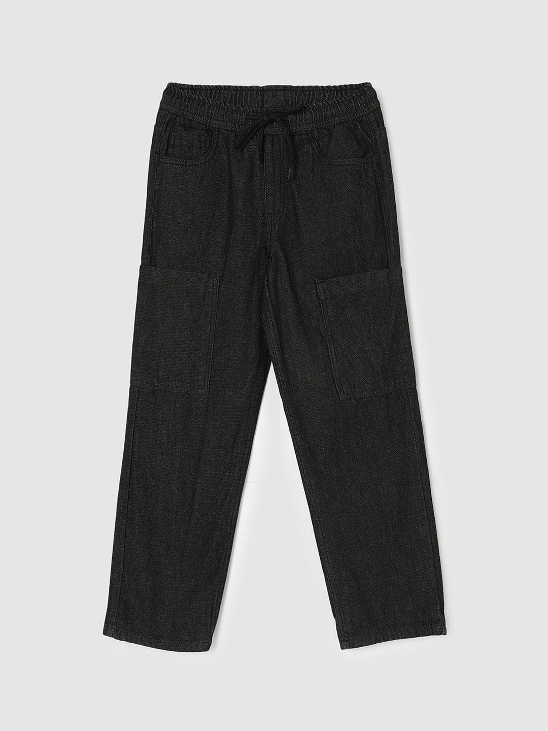 

max Boys Regular Fit Mid-Rise Cotton Jeans, Black