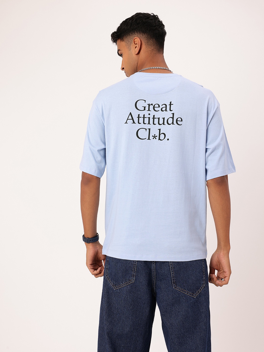 

Kook N Keech Street Cool Attitude Printed Oversized T-shirt, Blue