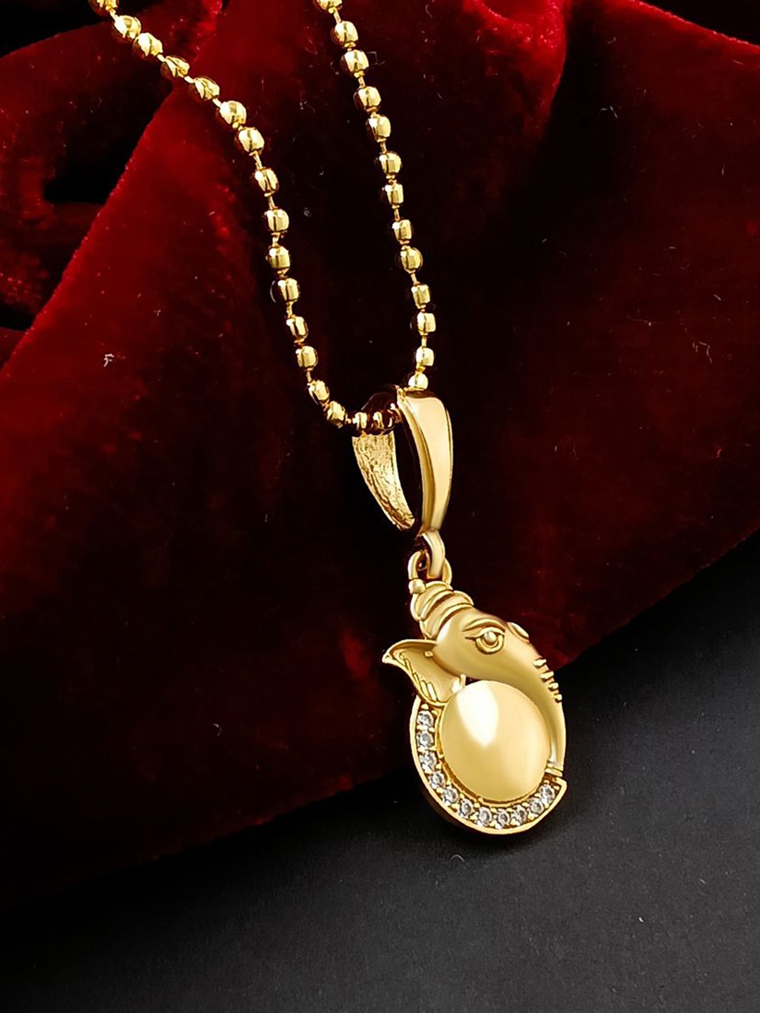

Saizen Gold-Plated Contemporary Pendants with Chains