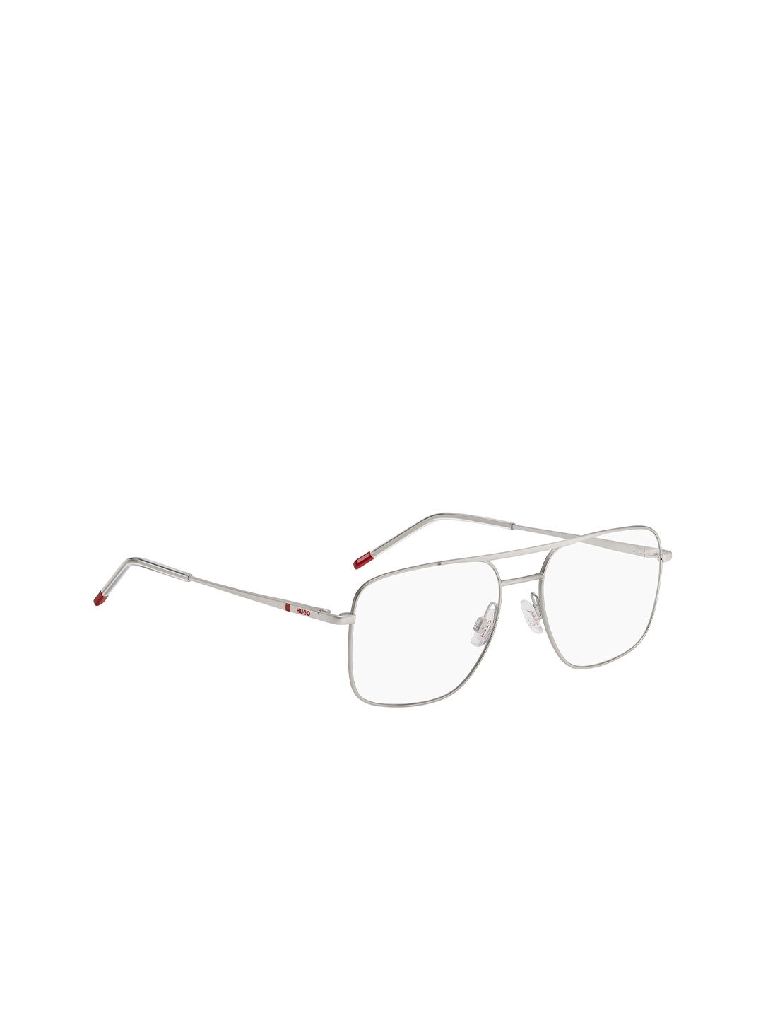 

HUGO Men Full Rim Rectangle Frames, Silver