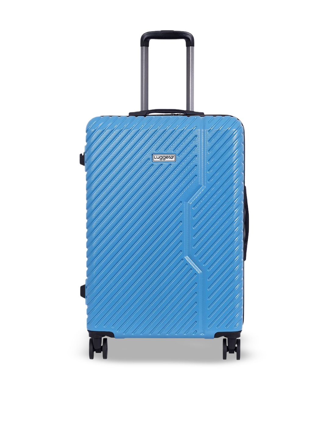 

Luggero Unisex Hard -Sided Non-Padded Trolley Suitcase, Blue