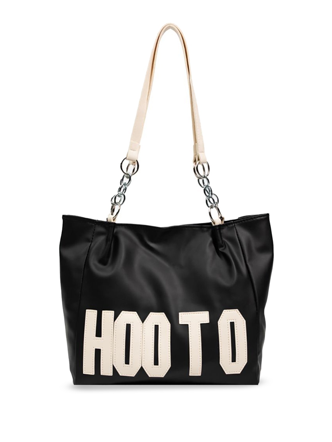 

StyleCast x Revolte Printed PU Shopper Handheld Bag, Black