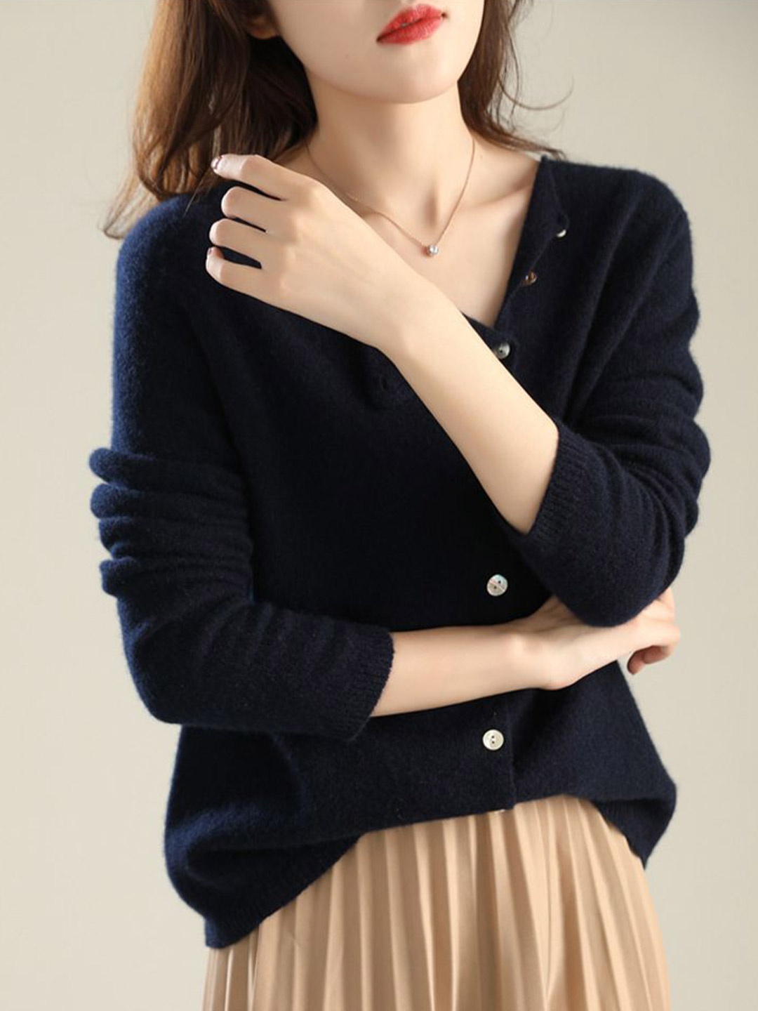 

StyleCast Women V-neck Long Sleeves Cardigan Sweaters, Black