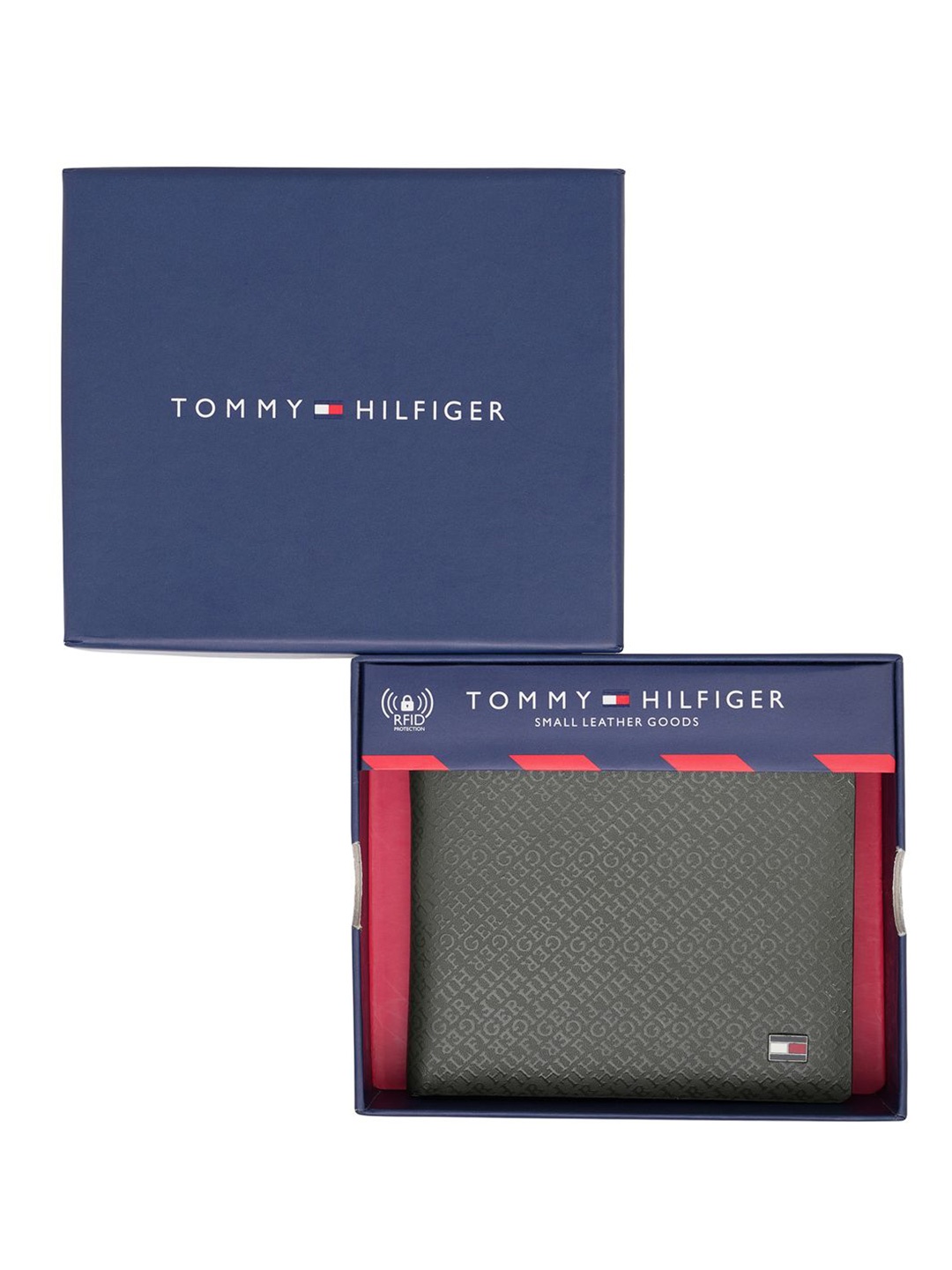 

Tommy Hilfiger Men RFID Protected Leather Two Fold Wallet, Olive