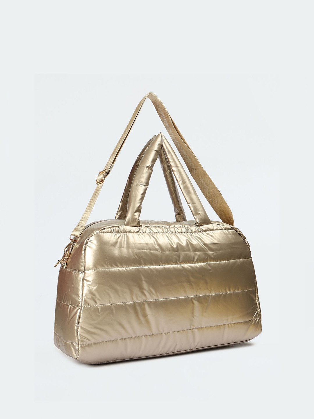 

max Medium Foldable Casual Duffel Bag, Gold