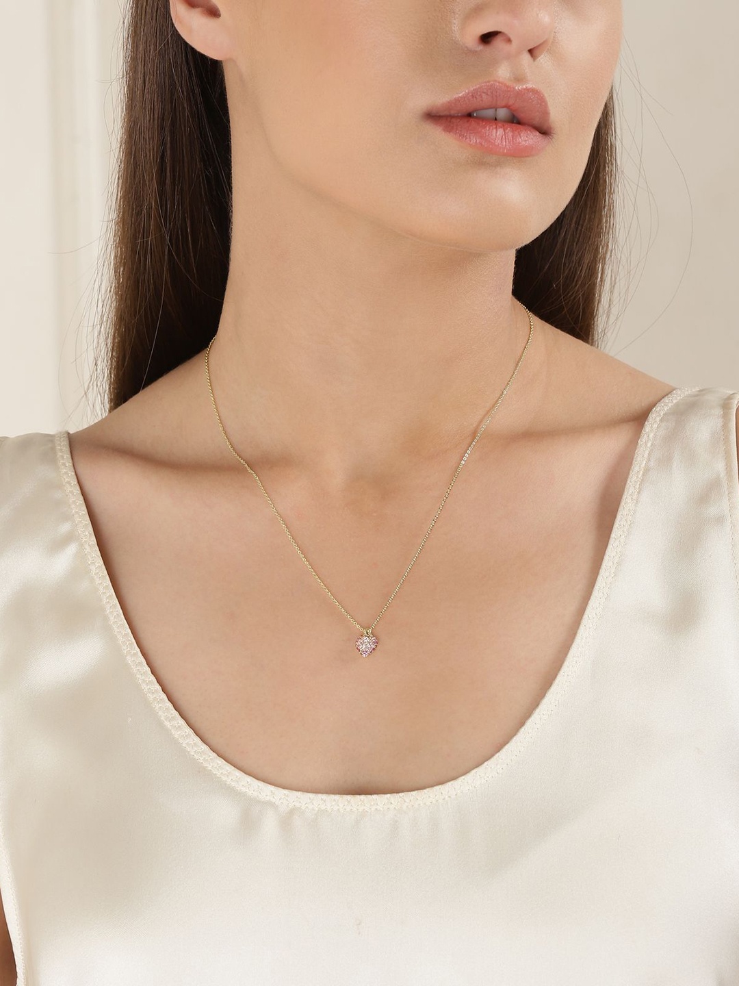 

Ted Baker Crystal Studded Sweetheart Pendant With Chain, Gold