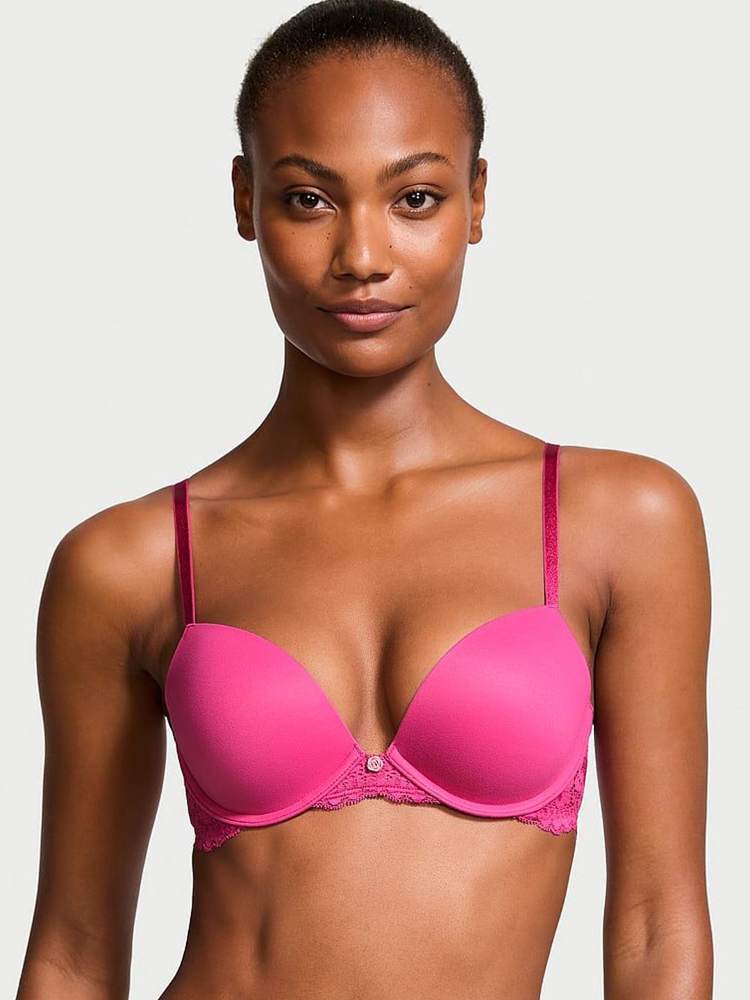 

Victoria's Secret Women Medium Coverage Underwired Heavily Padded Push-Up Bra, Pink