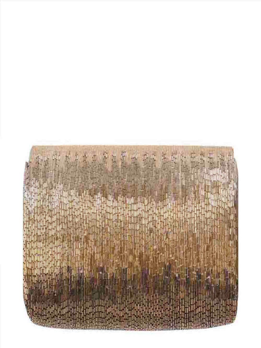 

Lovetobag Embellished Oversized Swagger Handheld Bag with Fringed, Gold