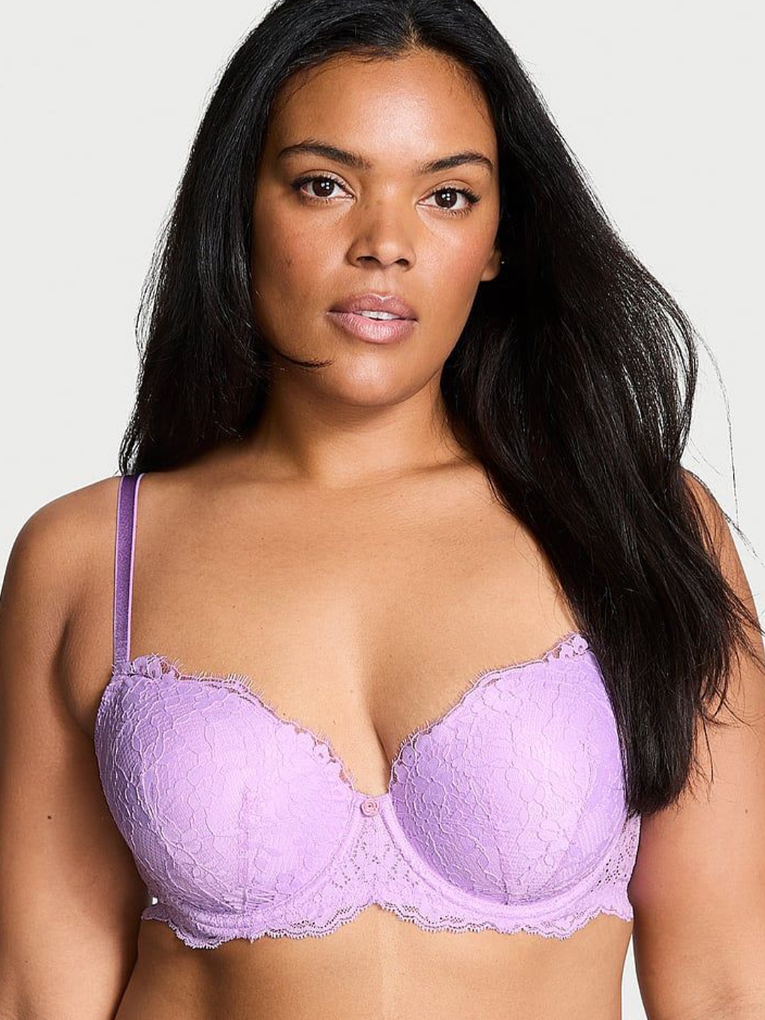 

Victoria's Secret Abstract Medium Coverage Underwired Lightly Padded Everyday Bra, Purple