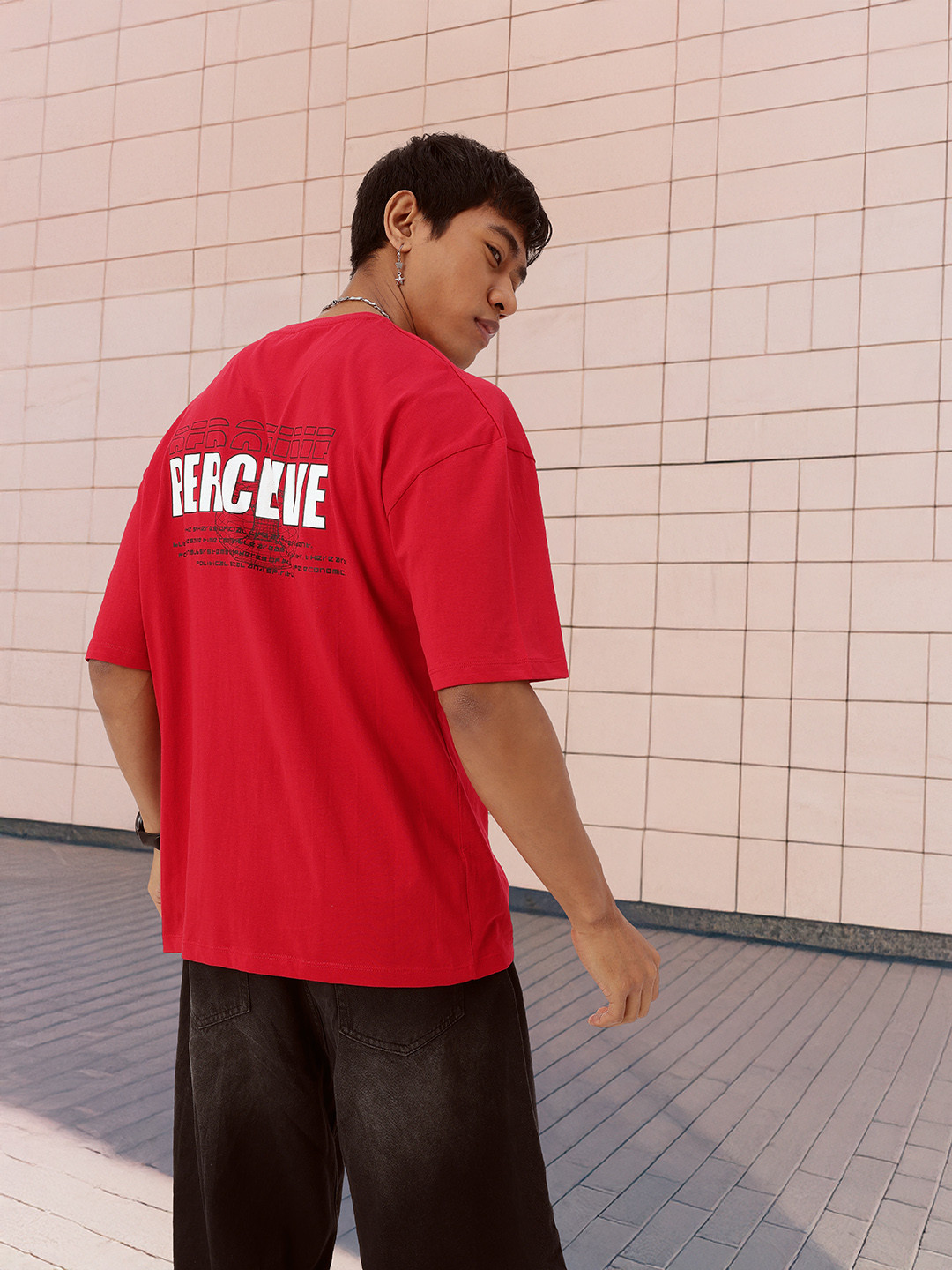 

Kook N Keech Urban Vibe Printed Relaxed Fit T-shirt, Red