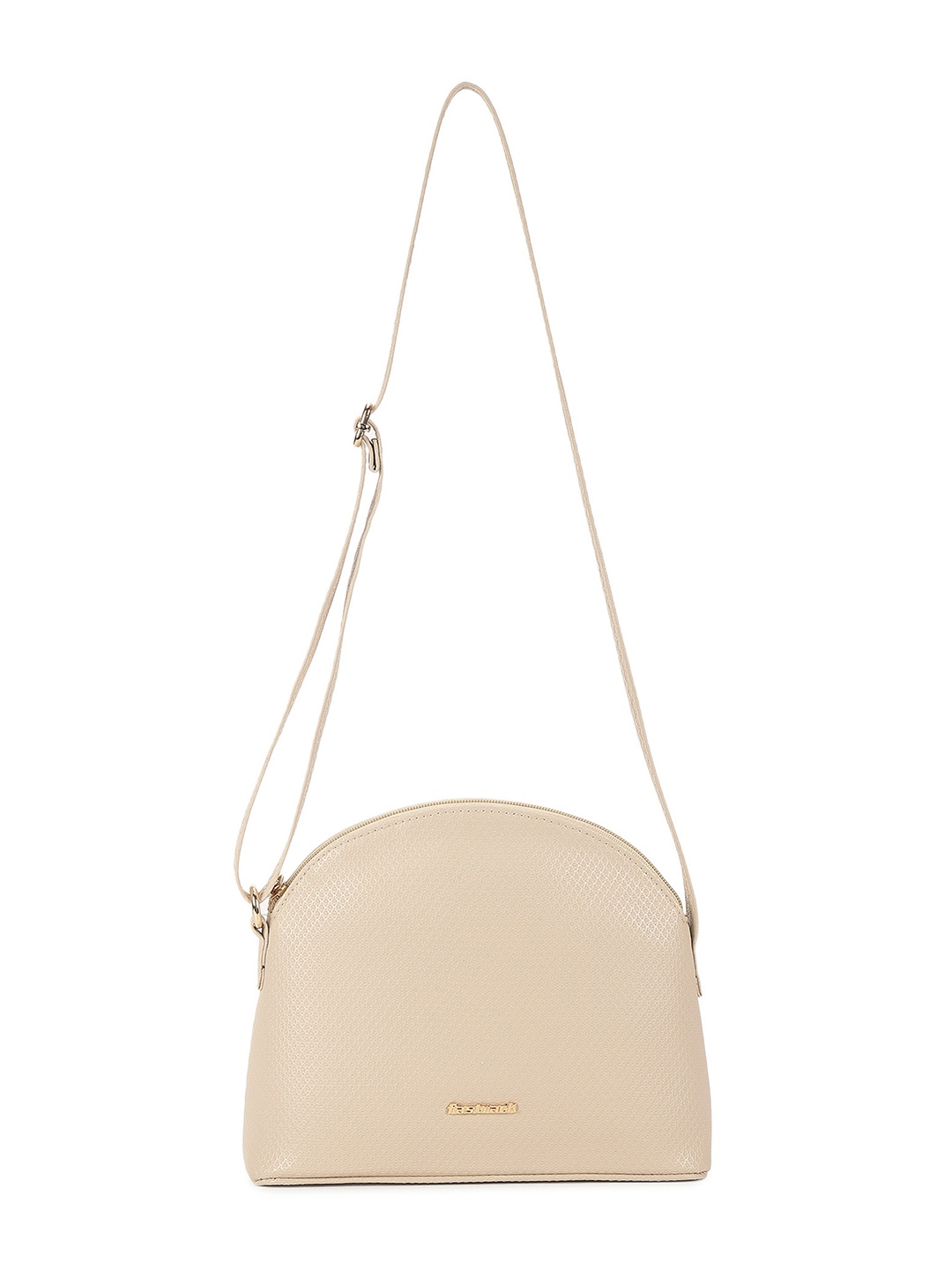 

Fastrack Textured Half Moon Sling Bag with Cut Work, Beige