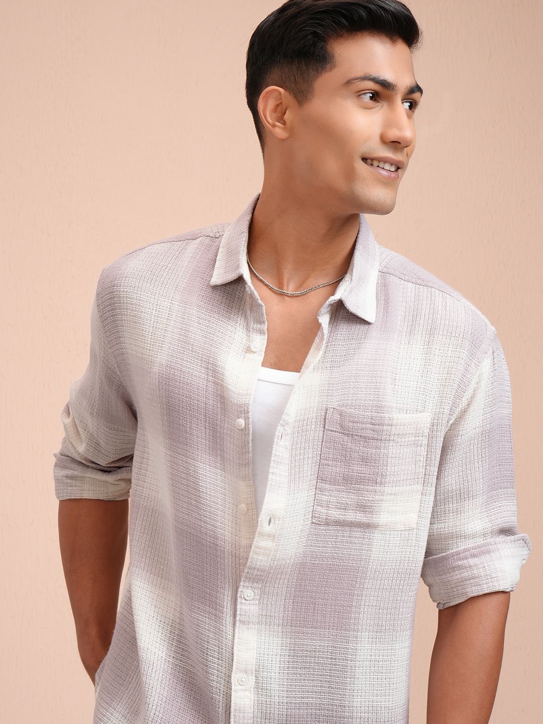 

LOCOMOTIVE Men Opaque Casual Shirt, Mauve