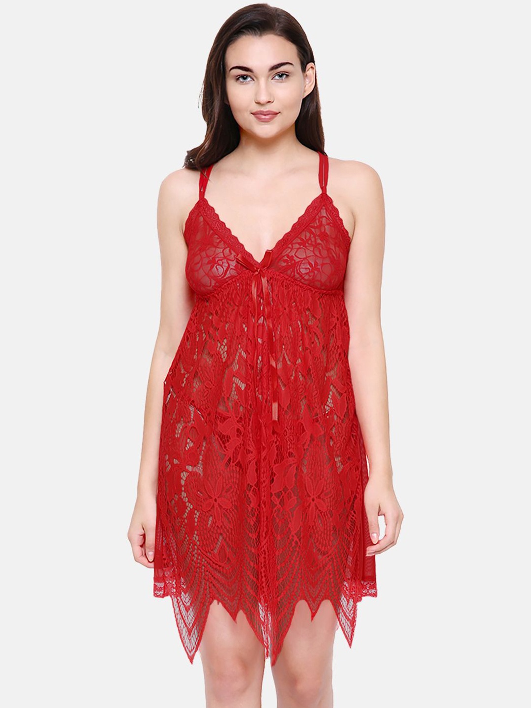 

NOIRA Women Strapless Baby Doll, Maroon