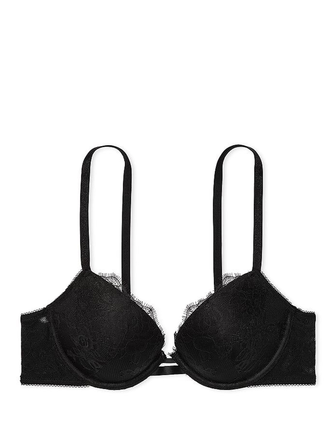 

Victoria's Secret Women Floral Medium Coverage Underwired Heavily Padded Push-Up Bra, Black