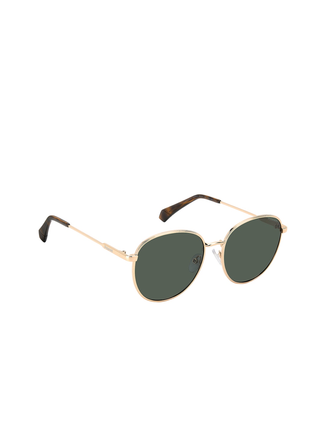 

Polaroid Unisex Oval Sunglasses with UV Protected Lens 206705DDB56UC, Green