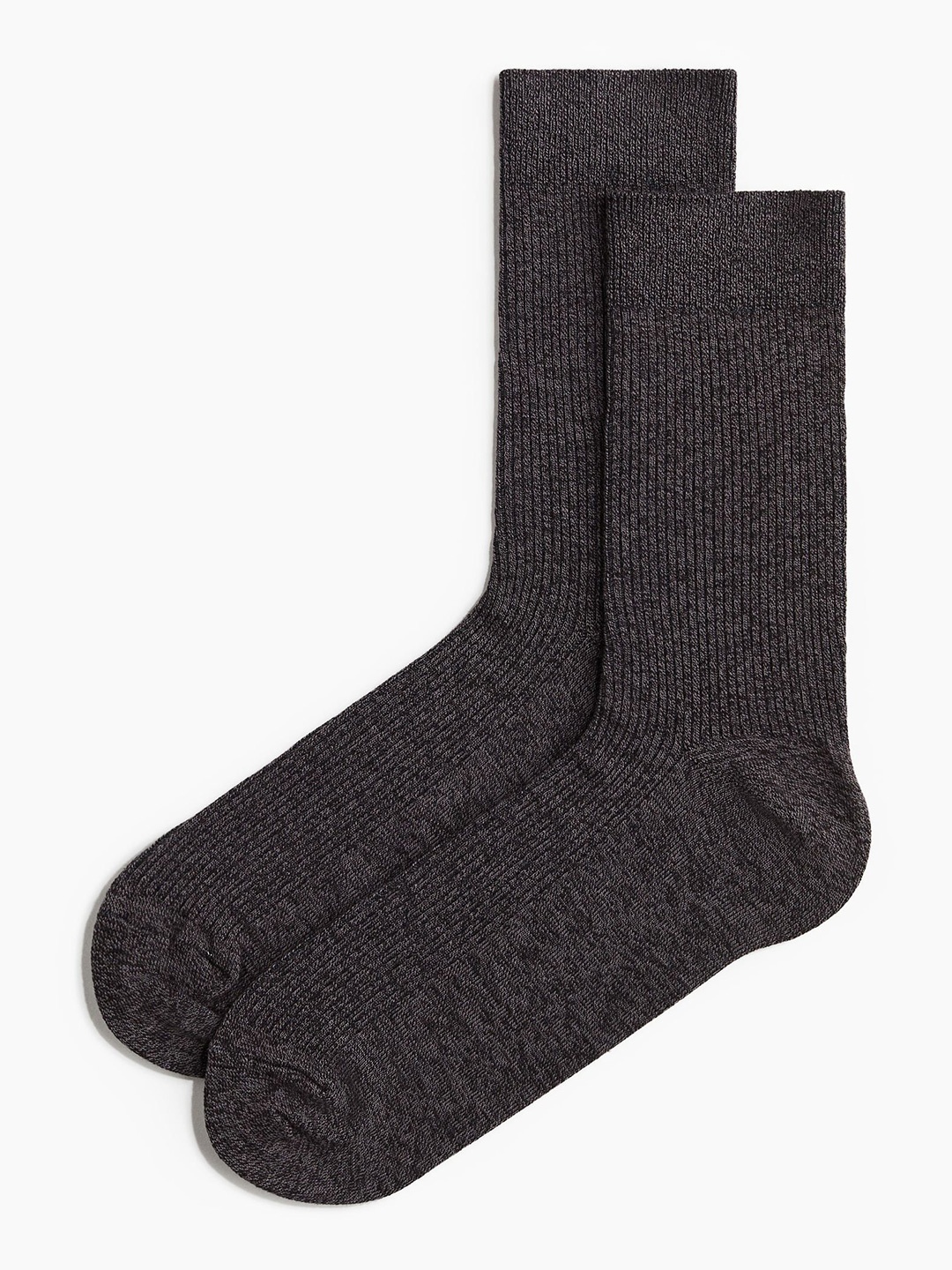 

H&M Men Rib-Knit Socks, Black