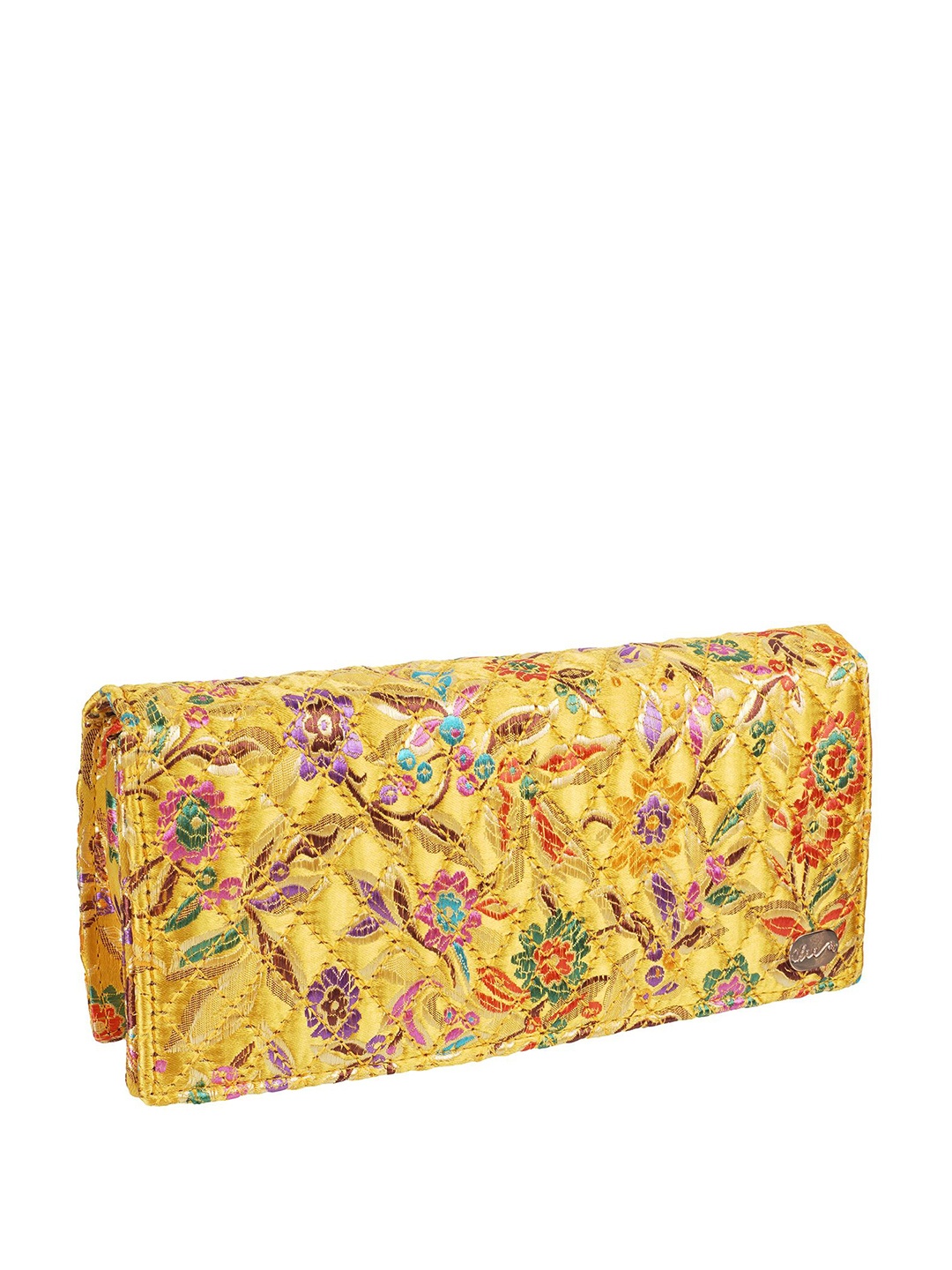 

Cheemo Embroidered Box Clutch, Yellow