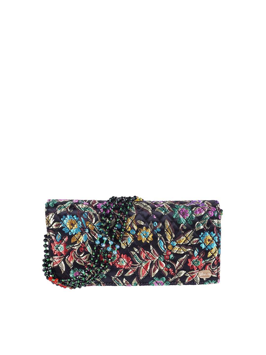 

Cheemo Printed Box Clutch, Black