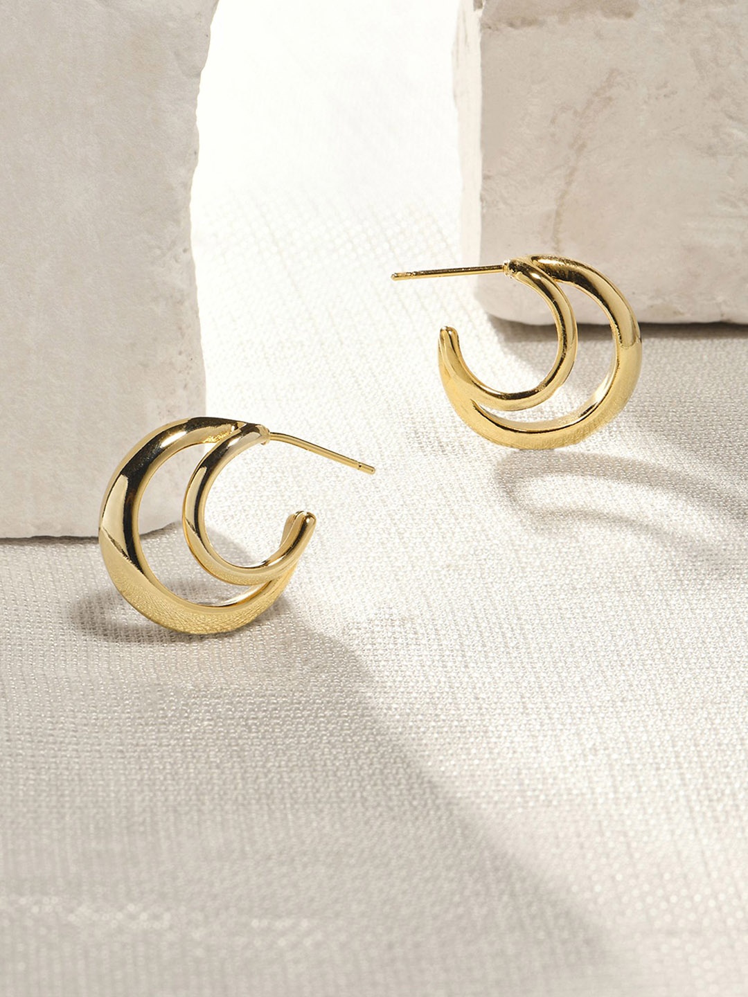

Accessorize Circular Half Hoop Earrings, Gold