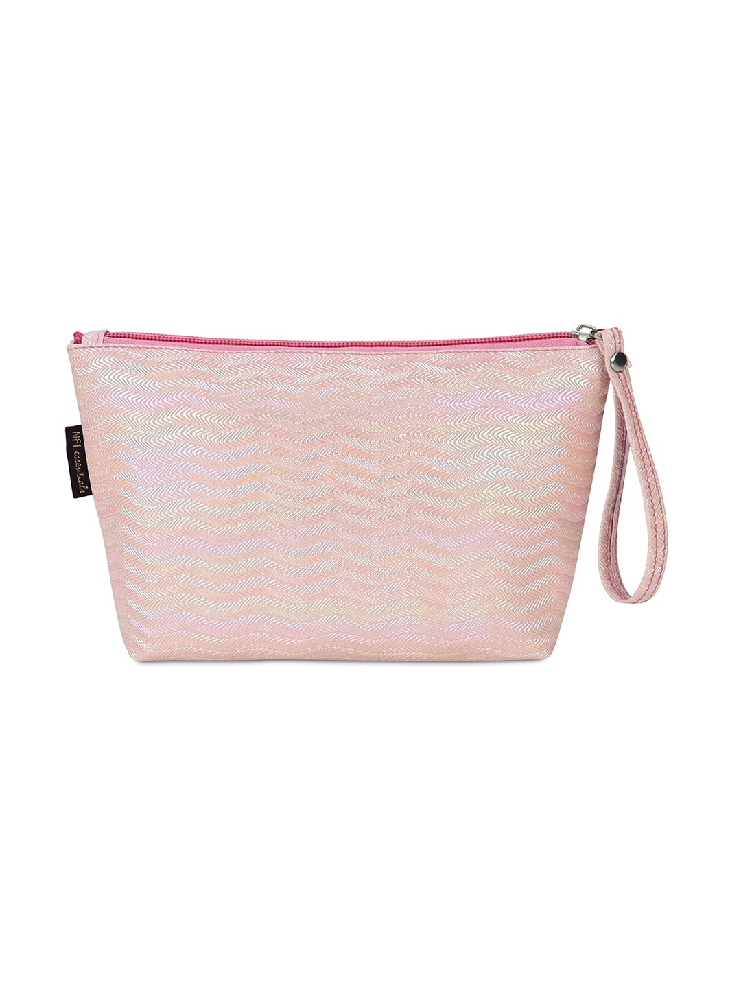 

NFI essentials Textured Lightweight Makeup Pouch, Pink