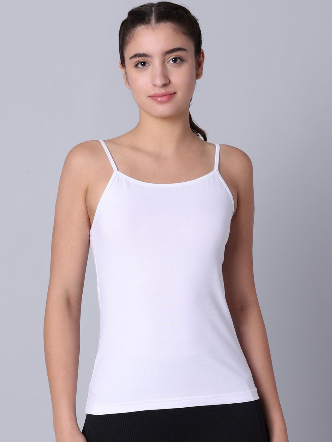 

Sillysally Women Cotton Non Padded Camisole, White