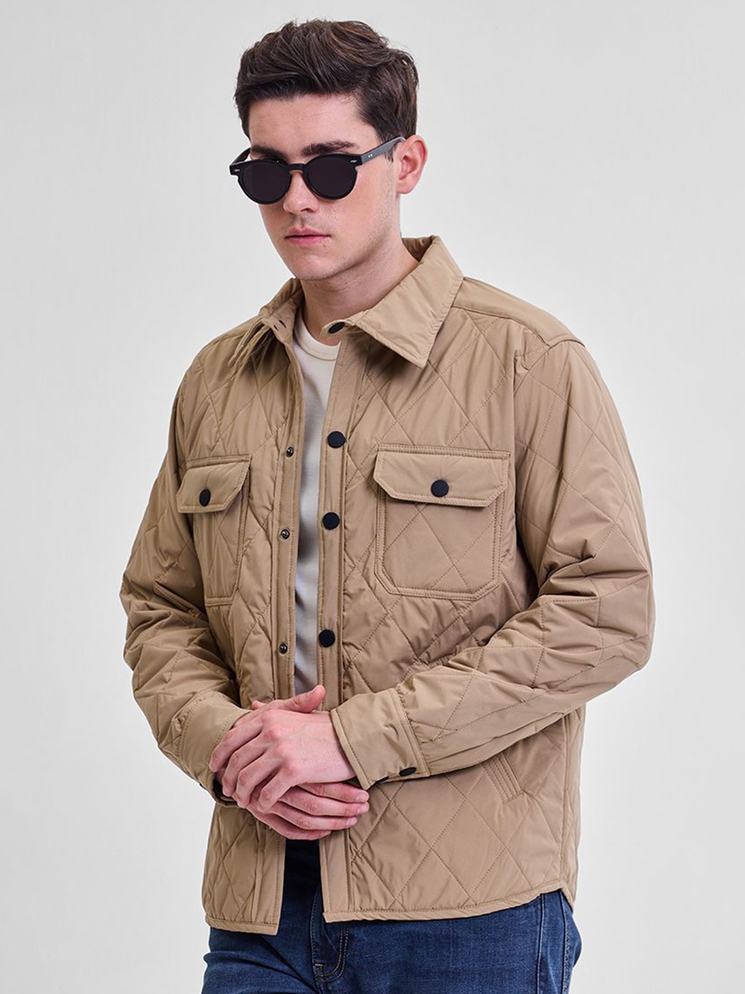 

Snitch Men Quilted Jacket, Beige