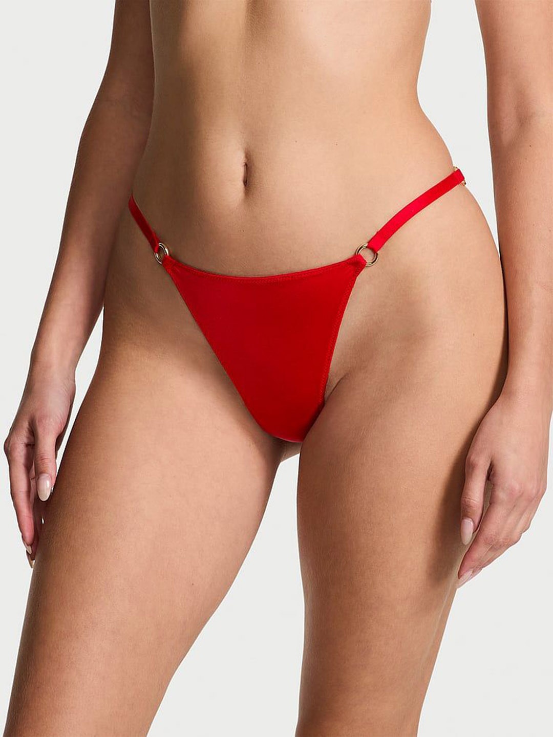 

Victoria's Secret Women Ring Hardware V-String Bikini Briefs-1125096686Q4, Red